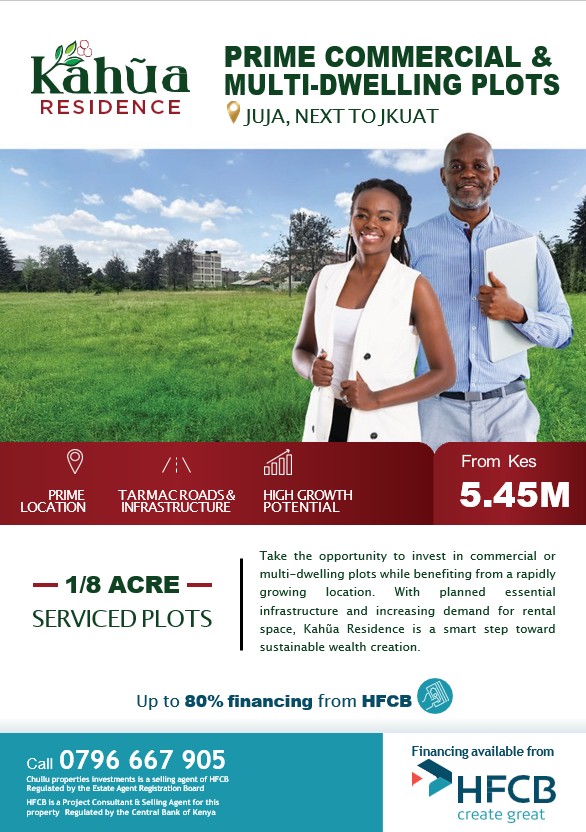 Kahũa Residence — prime commercial and multi-dwelling serviced plots in Juja, next to JKUAT